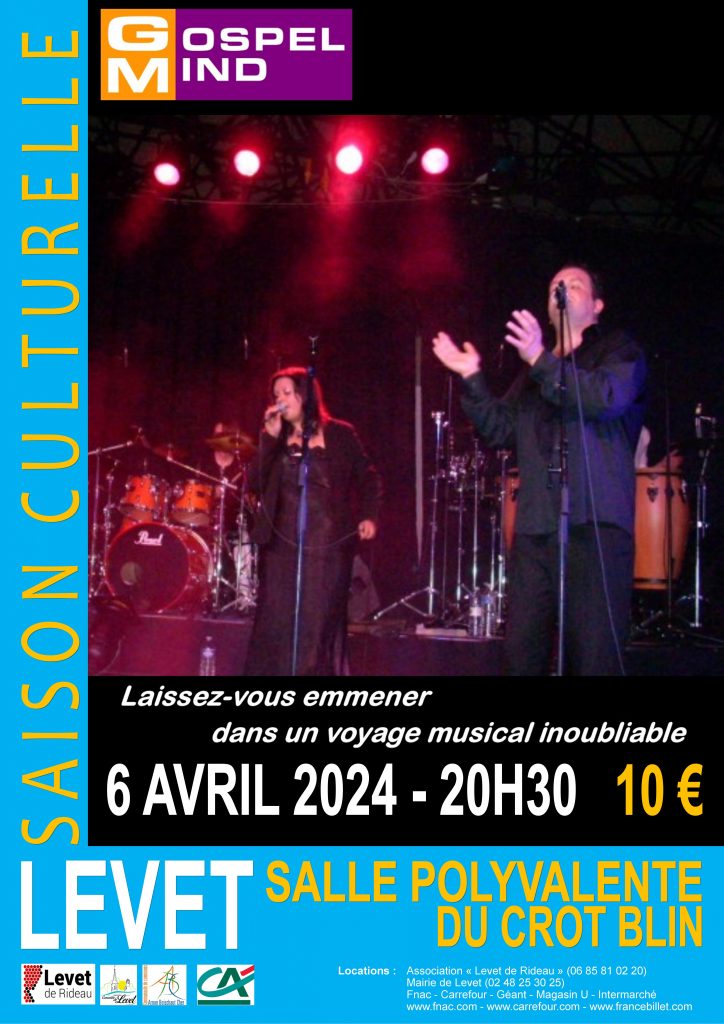 Affiche Gospel Mind 6.04.24 Levet