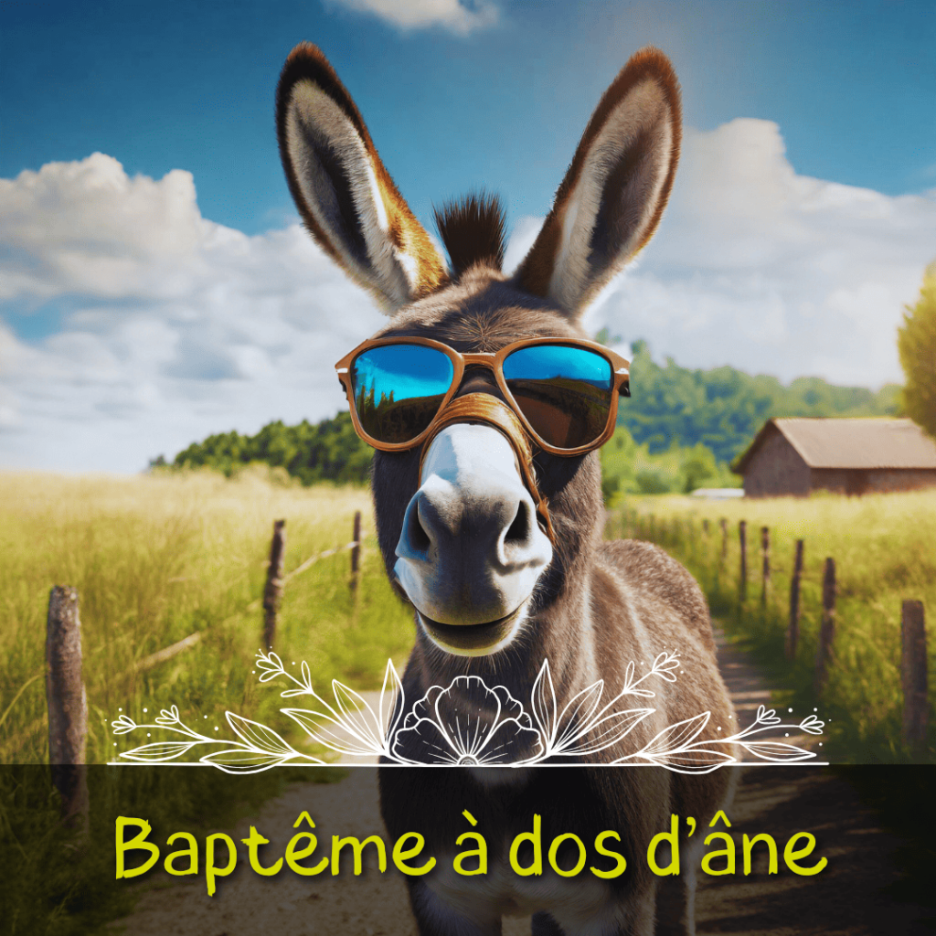 Baptème à dos d’âne