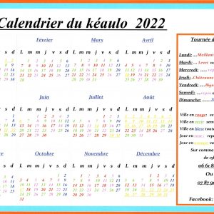 calendrier keaulo kebab 2022