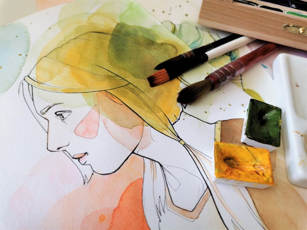 puce aquarelle peinture dessin stage couleur pinceau