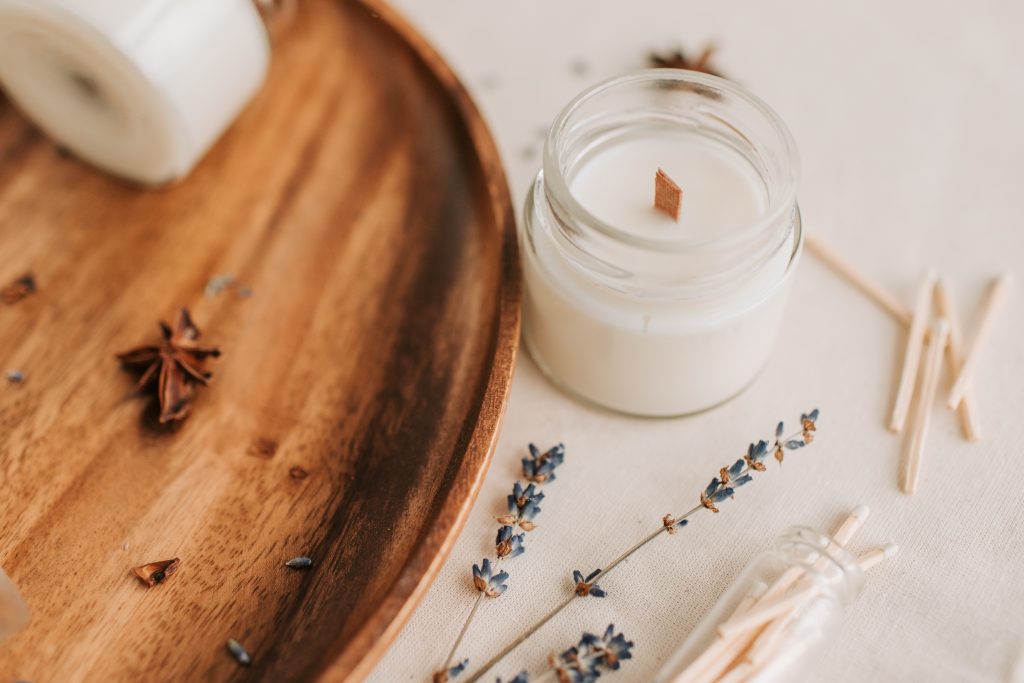 puce atelier bougie fleurs diy