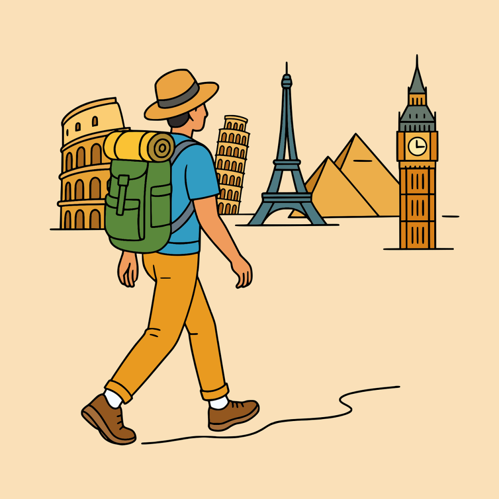puce dessin voyage monde decouverte